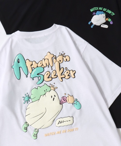 SITRY（シトリー）の「2026SS新柄 Ghost Foam Print T-Shirt/ゴースト 発泡プリント オーバーサイズ 半袖Tシャツ レディース メンズ（Tシャツ/カットソー・メンズ・ブラック/スモークピンク/ホワイト/グレイッシュブルー/ホワイト系その他/ブラック系その他/ブラック系その他2/ピンク系その他/ホワイト系その他2/ブルー系その他/ホワイト系その他4/ブラック系その他3/ホワイト系その他3/ブラック系その他4/ブラック系その他6/ブラック系その他5/ホワイト系その他5/ホワイト系その他6/サックスブルー/ブルー系その他2・L/M）」の7枚目の写真
