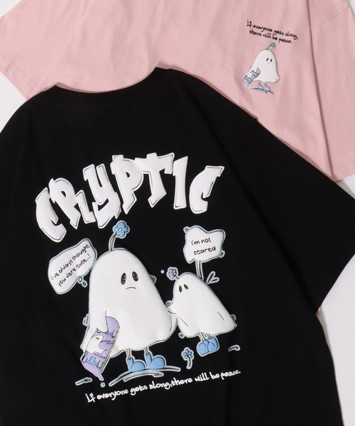 SITRY（シトリー）の「2026SS新柄 Ghost Foam Print T-Shirt/ゴースト 発泡プリント オーバーサイズ 半袖Tシャツ レディース メンズ（Tシャツ/カットソー・メンズ・ブラック/スモークピンク/ホワイト/グレイッシュブルー/ホワイト系その他/ブラック系その他/ブラック系その他2/ピンク系その他/ホワイト系その他2/ブルー系その他/ホワイト系その他4/ブラック系その他3/ホワイト系その他3/ブラック系その他4/ブラック系その他6/ブラック系その他5/ホワイト系その他5/ホワイト系その他6/サックスブルー/ブルー系その他2・L/M）」の9枚目の写真