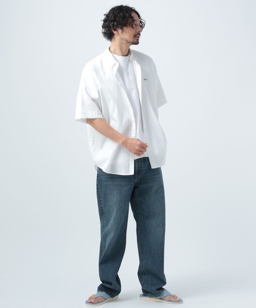 BAYFLOW（ベイフロー）の「ワンポイント刺繍半袖シャツ（シャツ/ブラウス・メンズ・チャコール/グリーン/オフホワイト・LARGE/MEDIUM）」の5枚目の写真