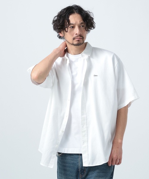 BAYFLOW（ベイフロー）の「ワンポイント刺繍半袖シャツ（シャツ/ブラウス・メンズ・チャコール/グリーン/オフホワイト・LARGE/MEDIUM）」の6枚目の写真