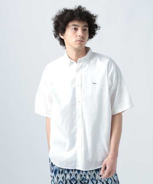 BAYFLOW（ベイフロー）の「ワンポイント刺繍半袖シャツ（シャツ/ブラウス・メンズ・チャコール/グリーン/オフホワイト・LARGE/MEDIUM）」の8枚目の写真