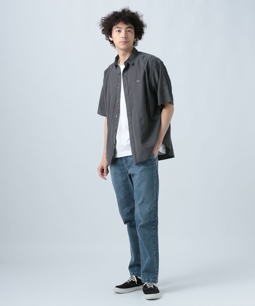 BAYFLOW（ベイフロー）の「ワンポイント刺繍半袖シャツ（シャツ/ブラウス・メンズ・チャコール/グリーン/オフホワイト・LARGE/MEDIUM）」の12枚目の写真