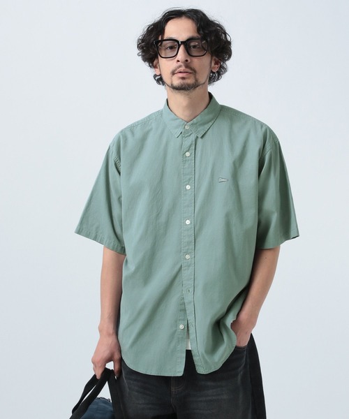 BAYFLOW（ベイフロー）の「ワンポイント刺繍半袖シャツ（シャツ/ブラウス・メンズ・チャコール/グリーン/オフホワイト・LARGE/MEDIUM）」の16枚目の写真