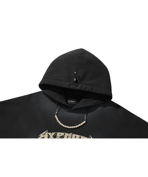 LIBERE(リベーレ)の「LIBERE リベーレ / WASHED BEADS HOODIE グラフィックプリントパールビーズビッグシルエットフーディー パーカー / 251243-251244(パーカー・メンズ・ブラック/グレー・LARGE/MEDIUM/SMALL)」の20枚目の写真