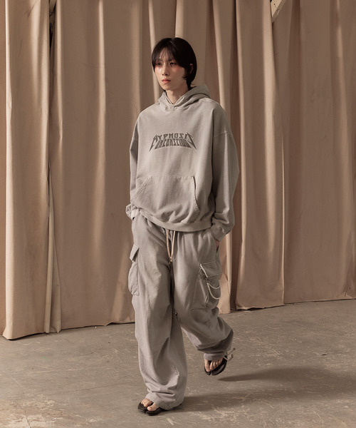LIBERE(リベーレ)の「LIBERE リベーレ / WASHED BEADS HOODIE グラフィックプリントパールビーズビッグシルエットフーディー パーカー / 251243-251244(パーカー・メンズ・ブラック/グレー・LARGE/MEDIUM/SMALL)」の4枚目の写真