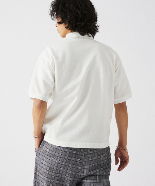 美品 ジャーナルスタンダード別注 ラコステ 半袖ポロシャツ ホワイト 同色刺繍 セール】LACOSTE / ラコステ 別注 ポロシャツ（ポロシャツ