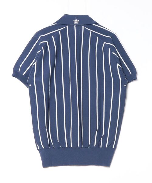TMT（ティーエムティー）の「DRY KNIT STRIPE POLO SHIRTS（ポロシャツ・メンズ・ネイビー/ブラック/ホワイト・LARGE/X-LARGE/MEDIUM）」の13枚目の写真