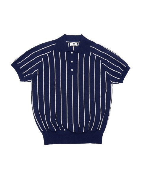 TMT（ティーエムティー）の「DRY KNIT STRIPE POLO SHIRTS（ポロシャツ・メンズ・ネイビー/ブラック/ホワイト・LARGE/X-LARGE/MEDIUM）」の3枚目の写真