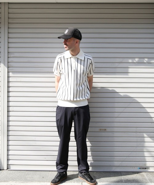 TMT（ティーエムティー）の「DRY KNIT STRIPE POLO SHIRTS（ポロシャツ・メンズ・ネイビー/ブラック/ホワイト・LARGE/X-LARGE/MEDIUM）」の10枚目の写真