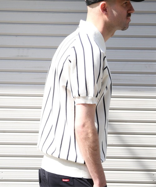 TMT（ティーエムティー）の「DRY KNIT STRIPE POLO SHIRTS（ポロシャツ・メンズ・ネイビー/ブラック/ホワイト・LARGE/X-LARGE/MEDIUM）」の9枚目の写真
