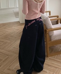 VIBGYOR | 【LAMPOON】ヒップ刺繍バルーンデニムパンツ(デニムパンツ)