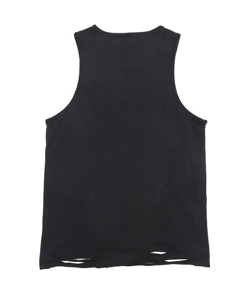 WEGO(ウィゴー)の「WEGO/ダメージタンクトップ(タンクトップ・メンズ・ホワイト/グレー系その他5/スミクロ/ブラック系その他5/ブラック・FREE)」の6枚目の写真