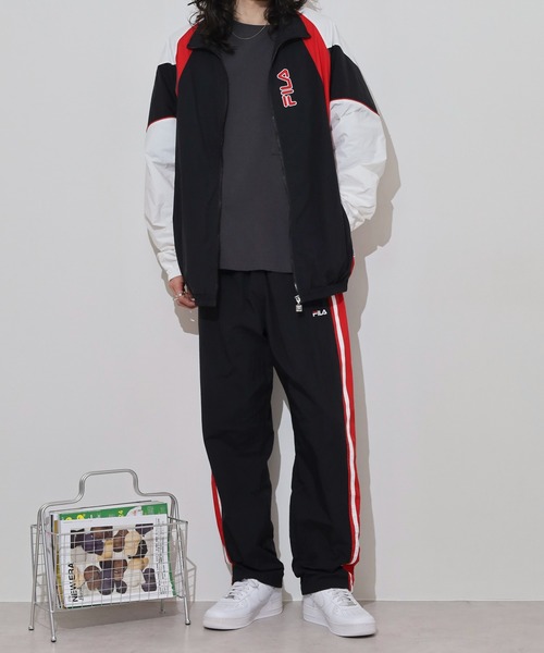 FILA トラックジャケット・トラックパンツセット FILA ジャージ 「別注」 FILA/フィラ 筆記体 刺繍 配色切替