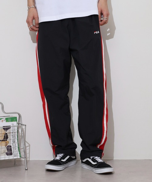 FILA（フィラ）の「FILA Nylon track Jacket ライン ナイロントラックパンツ メッシュ セットアップ可（その他パンツ・メンズ・レッド/ネイビー・L/LL/M）」の20枚目の写真