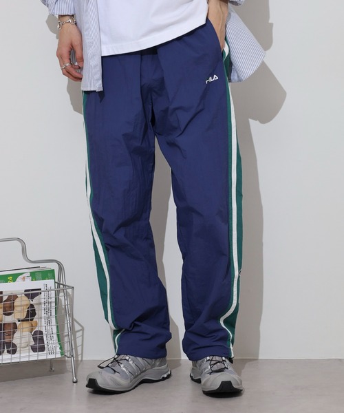 FILA（フィラ）の「FILA Nylon track Jacket ライン ナイロントラックパンツ メッシュ セットアップ可（その他パンツ・メンズ・レッド/ネイビー・L/LL/M）」の12枚目の写真