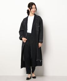 DE GIORGI（デ・ジョルジ） ブラック チェスターコート私物古着 DE GIORGI（デ・ジョルジ） ブラック チェスターコート私物古着