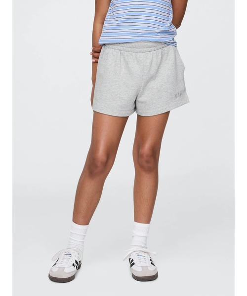 GAP 刺繍ロゴ スウェットパンツ ハーフ ショートパンツ ネイビー (W)GAPロゴ ショートパンツ GAP ギャップ パンツ ジャージ