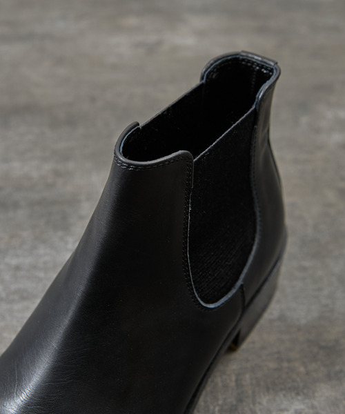 PADRONE(パドローネ)の「PADRONE パドローネ / BL SQUARE SIDE GORE BOOTS キップレザースクエアトゥサイドゴアブーツ 日本製 / PU8777-1102(ブーツ・メンズ・ブラック/アッシュブラウン・40/41/42)」の9枚目の写真