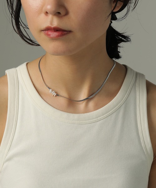 ORLEAN（オルレアン）の「【ORLEAN】 バロックパール×スネークチェーンネックレス サージカルステン（ネックレス・レディース・シルバー/ゴールド・フリー）」の10枚目の写真