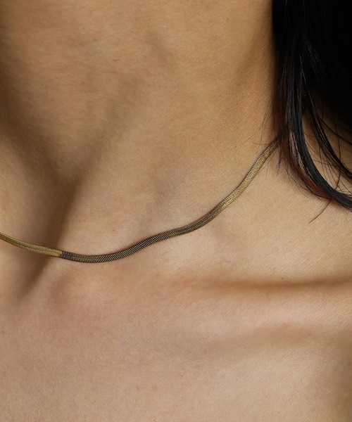 ORLEAN（オルレアン）の「【ORLEAN】 バロックパール×スネークチェーンネックレス サージカルステン（ネックレス・レディース・シルバー/ゴールド・フリー）」の15枚目の写真