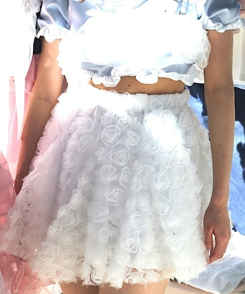 PAIN（ペイン）の「ローズチュールミニスカート（スカート・レディース・ブラック/ホワイト・FREE）」の2枚目の写真