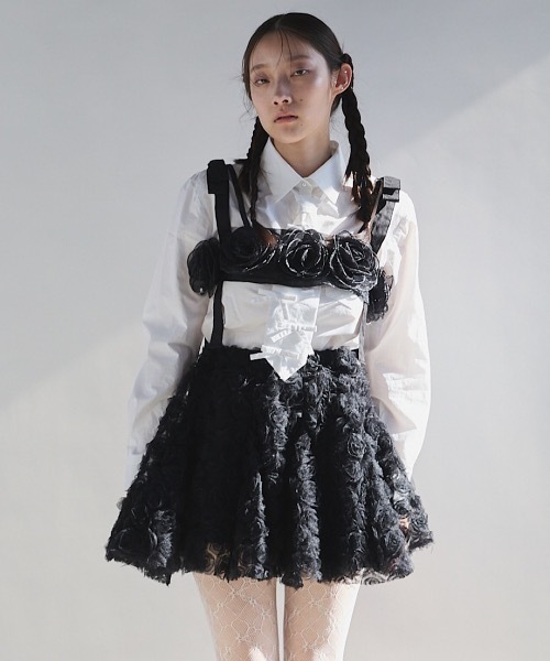 PAIN（ペイン）の「ローズチュールミニスカート（スカート・レディース・ブラック/ホワイト・FREE）」の8枚目の写真