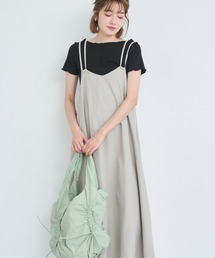 attiree（アティレー）の「ダブルストラップバックリボンキャミワンピース（ワンピース）」