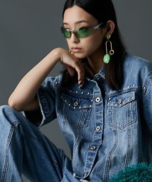 GEVS. | スタッズ付デニムシャツ＜大きいサイズ有＞GEVS.(シャツ/ブラウス)