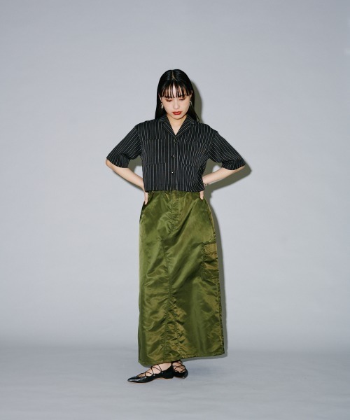 terrace(テラス)の「バックジッパーシャツジャケット(その他トップス・レディース・グレイッシュベージュ/ブラウン/ブラック・MEDIUM)」の21枚目の写真