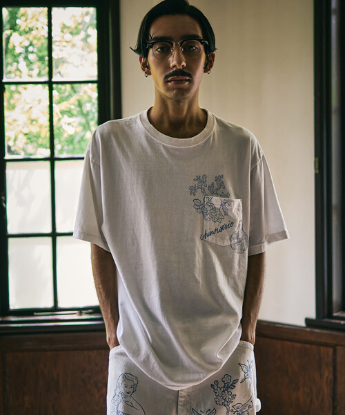Bshop（ビショップ）の「Work of Art Kendai | クルーネック ポケットTシャツ MEN（Tシャツ/カットソー・メンズ・ホワイト・L/XL/M）」の2枚目の写真