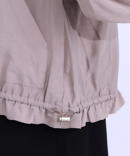 DRESKIP（ドレスキップ）の「【S-LL】大人のシアー感が魅力 ドロストブルゾン（ブルゾン・レディース・ベージュ/チャコールグレー/オフホワイト・01/02/03/04）」の22枚目の写真