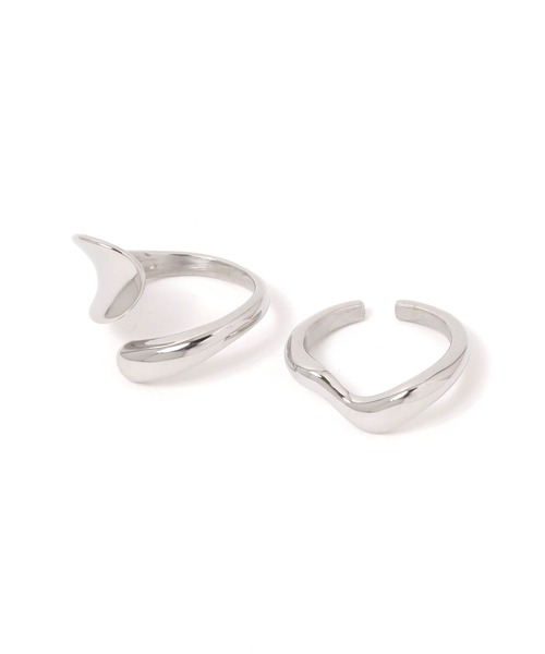 LEPSIM（レプシィム）の「ステンレスSETリング《2点セット》　328063（リング・レディース・ゴールド/シルバー/シルバー系その他・ONE SIZE）」の4枚目の写真