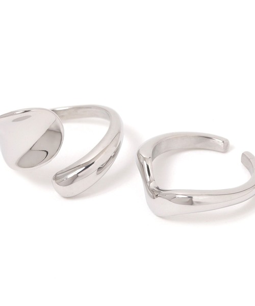 LEPSIM（レプシィム）の「ステンレスSETリング《2点セット》　328063（リング・レディース・ゴールド/シルバー/シルバー系その他・ONE SIZE）」の8枚目の写真