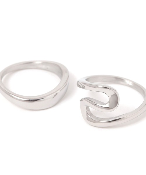 LEPSIM（レプシィム）の「ステンレスSETリング《2点セット》　328063（リング・レディース・ゴールド/シルバー/シルバー系その他・ONE SIZE）」の9枚目の写真