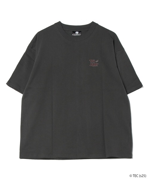 公式】トムとジェリー ピグメント風ロックプリントTシャツ（T