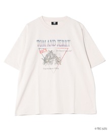TOM&JERRY（トムアンドジェリー）の「【公式】トムとジェリー　ピグメント風ロックプリントTシャツ（Tシャツ/カットソー）」