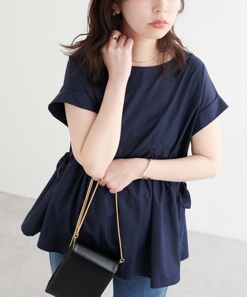 natural couture（ナチュラルクチュール）の「サイドドロストトップス（シャツ/ブラウス・レディース・オフホワイト/ピンク/キャメル/ネイビー・FREE）」の10枚目の写真