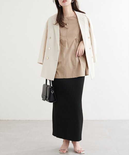 natural couture（ナチュラルクチュール）の「サイドドロストトップス（シャツ/ブラウス・レディース・オフホワイト/ピンク/キャメル/ネイビー・FREE）」の18枚目の写真