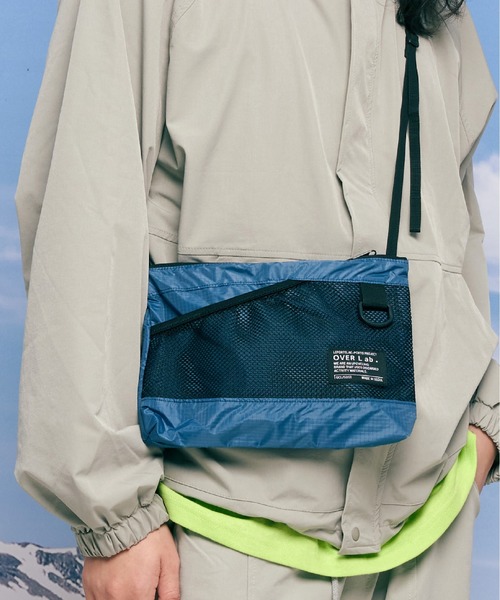 OverLab/オーバーラボ」メッシュサコッシュバッグ（ショルダー
