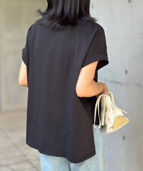 CIENA(シエナ)の「クールタッチクルーネックプルオーバー(Tシャツ/カットソー・レディース・ホワイト/ライトブルー/ブラック/チャコールグレー・FREE)」の9枚目の写真
