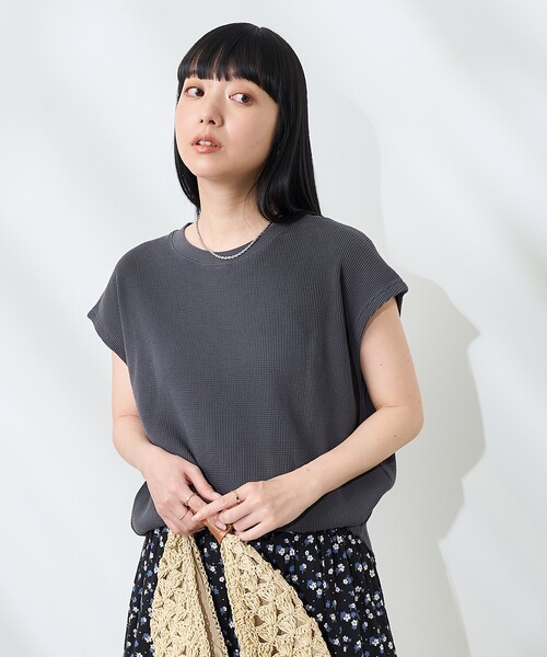 セール】【セットアイテム】ワッフル フレンチスリーブ ビスチェ