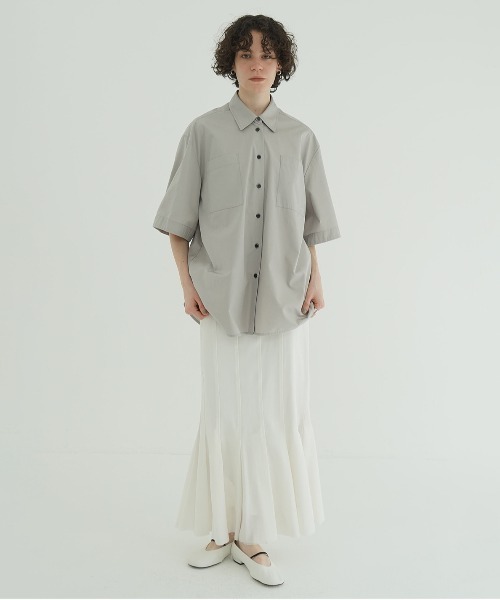 CLANE(クラネ)の「PLEATS MERMAID SKIRT(スカート・レディース・ホワイト/ブラック・0/1/2)」の7枚目の写真