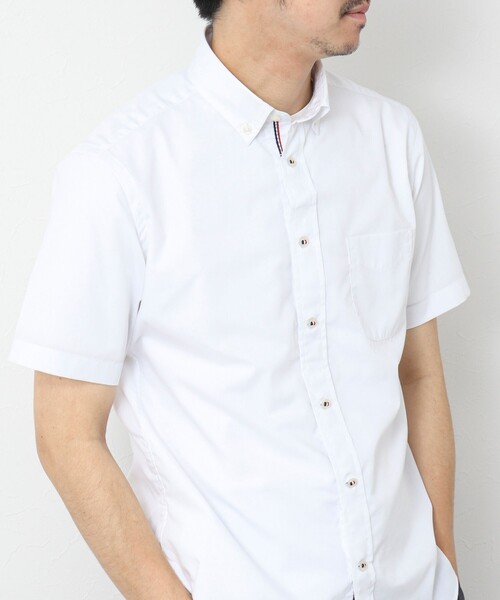 NOLLEY’S(ノーリーズ)の「T/C 半袖パラシュートBD 25SS(シャツ/ブラウス・メンズ・グレイッシュベージュ/ブルー/ネイビー/ホワイト・S/M/L/XL)」の5枚目の写真