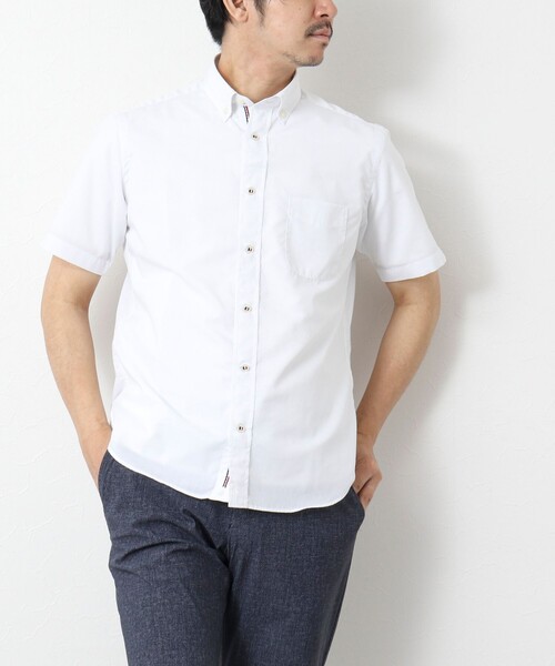 NOLLEY’S(ノーリーズ)の「T/C 半袖パラシュートBD 25SS(シャツ/ブラウス・メンズ・グレイッシュベージュ/ブルー/ネイビー/ホワイト・S/M/L/XL)」の7枚目の写真