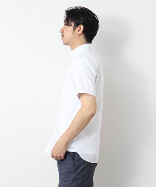 NOLLEY’S(ノーリーズ)の「T/C 半袖パラシュートBD 25SS(シャツ/ブラウス・メンズ・グレイッシュベージュ/ブルー/ネイビー/ホワイト・S/M/L/XL)」の10枚目の写真