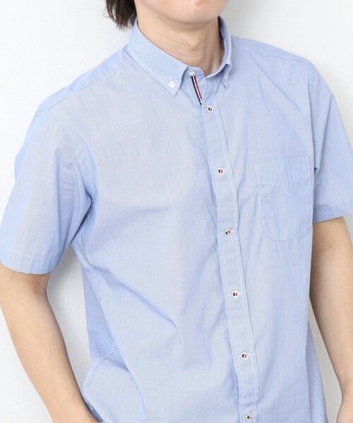 NOLLEY’S(ノーリーズ)の「T/C 半袖パラシュートBD 25SS(シャツ/ブラウス・メンズ・グレイッシュベージュ/ブルー/ネイビー/ホワイト・S/M/L/XL)」の17枚目の写真