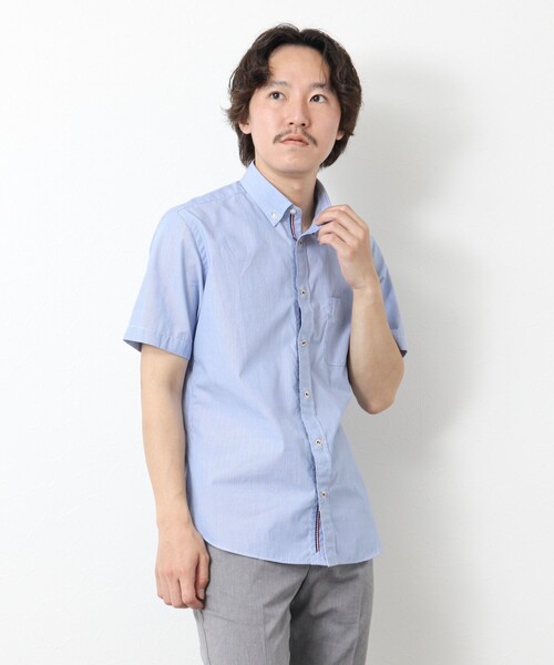 希少 アンヴァレリーアッシュ 長袖シャツ 上質コットン 比翼仕立て XSサイズ セール】オーバーサイズベーシックサッカーストライプシャツ