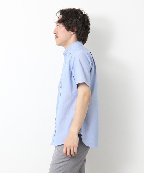NOLLEY’S(ノーリーズ)の「T/C 半袖パラシュートBD 25SS(シャツ/ブラウス・メンズ・グレイッシュベージュ/ブルー/ネイビー/ホワイト・S/M/L/XL)」の20枚目の写真