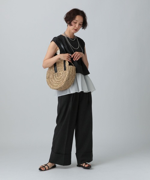 LEPSIM（レプシィム）の「裾アソートレイヤードノースリーブ　414767（タンクトップ・レディース・オフホワイト/ホワイト・TALL/FREE）」の8枚目の写真