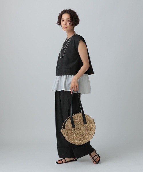 LEPSIM（レプシィム）の「裾アソートレイヤードノースリーブ　414767（タンクトップ・レディース・オフホワイト/ホワイト・TALL/FREE）」の7枚目の写真